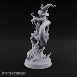 Tentacles Swirling Human Witch Miniature for Dungeons and Dragons, Pathfinder or other TTRPGs