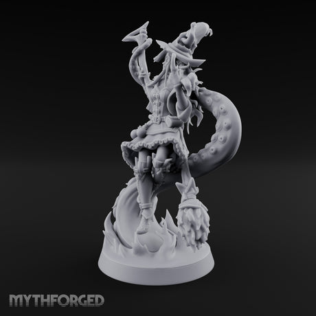 Tentacles Swirling Human Witch Miniature for Dungeons and Dragons, Pathfinder or other TTRPGs