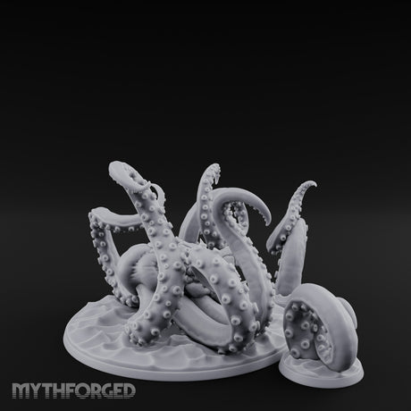 Tentacles Thrashing Kraken Sea Terror Miniature for Dungeons and Dragons, Pathfinder or other TTRPGs