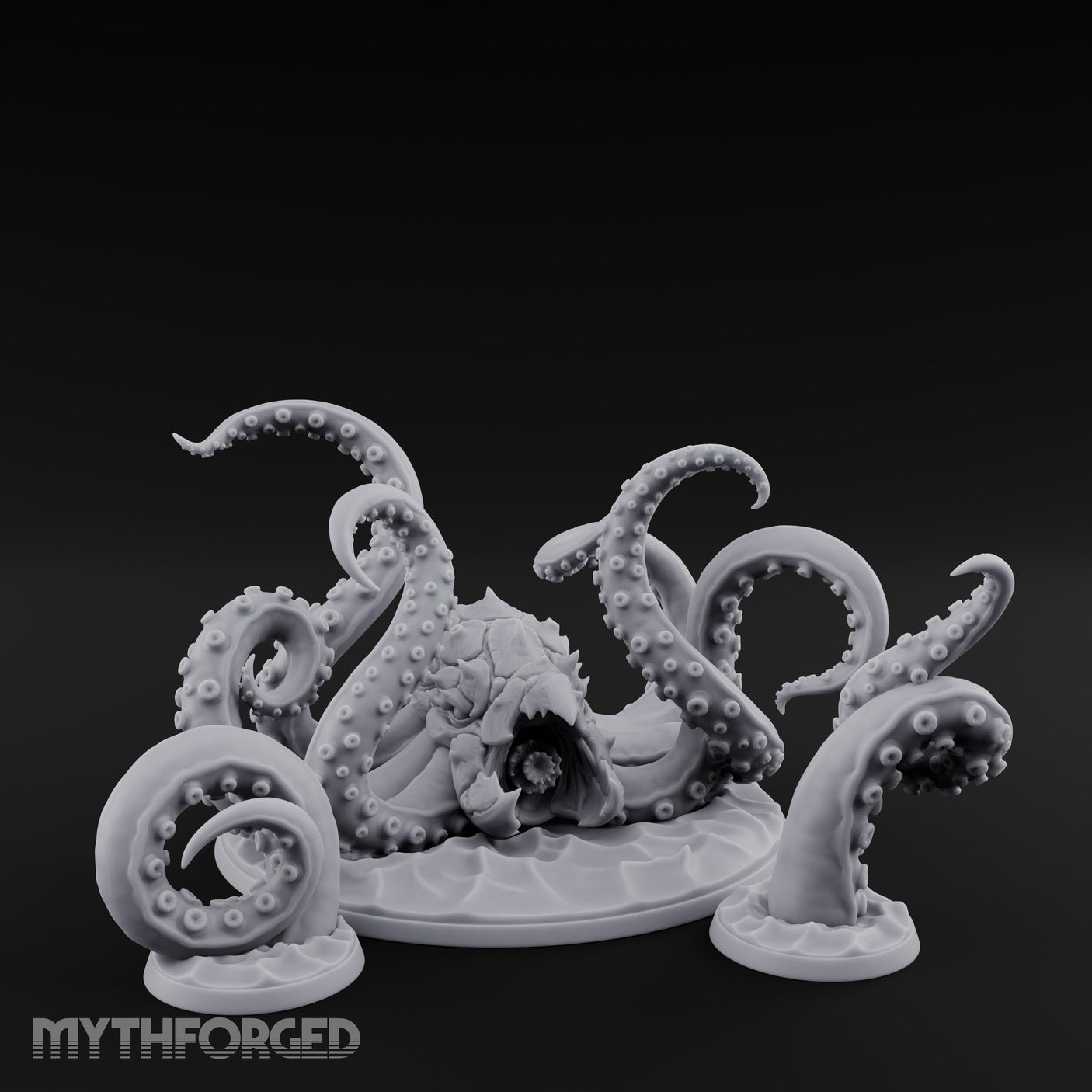 Tentacles Thrashing Kraken Sea Terror Miniature for Dungeons and Dragons, Pathfinder or other TTRPGs