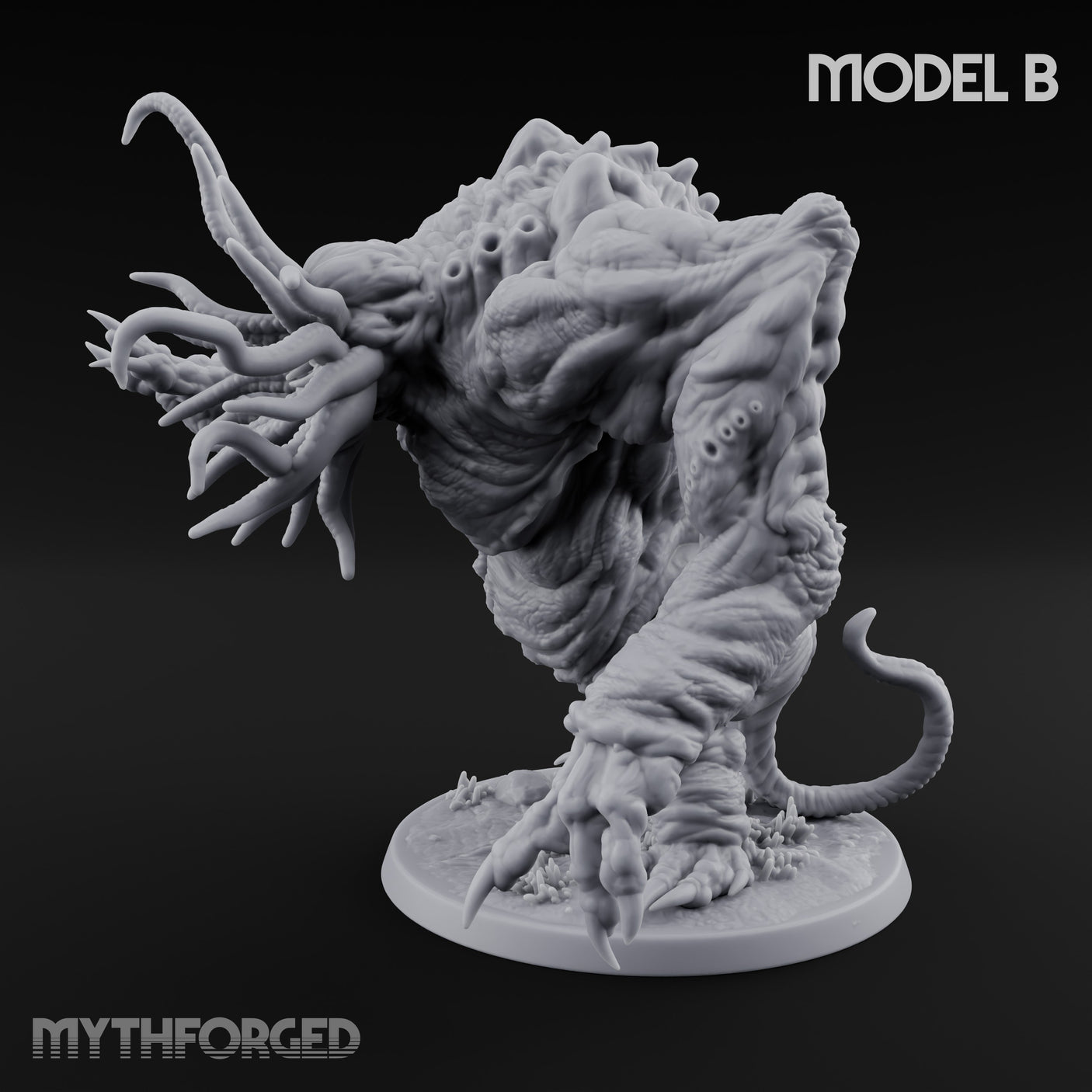 Tentacles Writhing Moon Beast Horror B Miniature for Dungeons and Dragons, Pathfinder or other TTRPGs