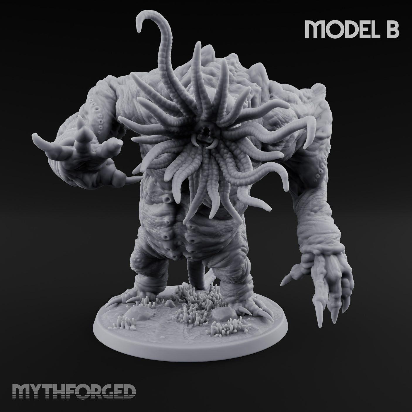 Tentacles Writhing Moon Beast Horror B Miniature for Dungeons and Dragons, Pathfinder or other TTRPGs