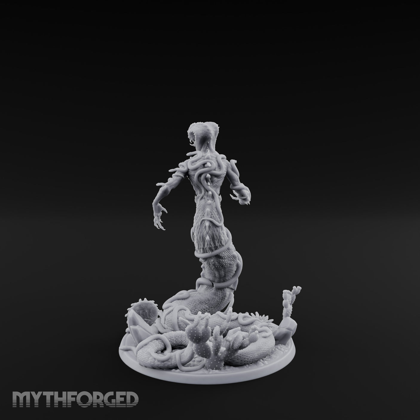 Tentacles Writhing Rising Avatar of Yig Miniature for Dungeons and Dragons, Pathfinder or other TTRPGs