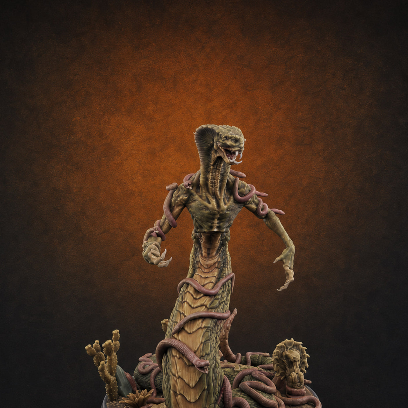 Tentacles Writhing Rising Avatar of Yig Miniature for Dungeons and Dragons, Pathfinder or other TTRPGs