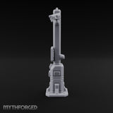Always Watching, Never Logging Off Sci-Fi Terminal Pillar with Security Camera