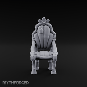 Shell-Backed Throne Chair Miniature for Dungeons and Dragons, Pathfinder or other TTRPGs