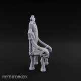 Shell-Backed Throne Chair Miniature for Dungeons and Dragons, Pathfinder or other TTRPGs
