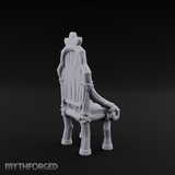 Shell-Backed Throne Chair Miniature for Dungeons and Dragons, Pathfinder or other TTRPGs
