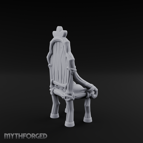 Shell-Backed Throne Chair Miniature for Dungeons and Dragons, Pathfinder or other TTRPGs
