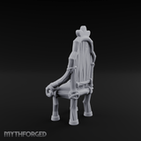 Shell-Backed Throne Chair Miniature for Dungeons and Dragons, Pathfinder or other TTRPGs