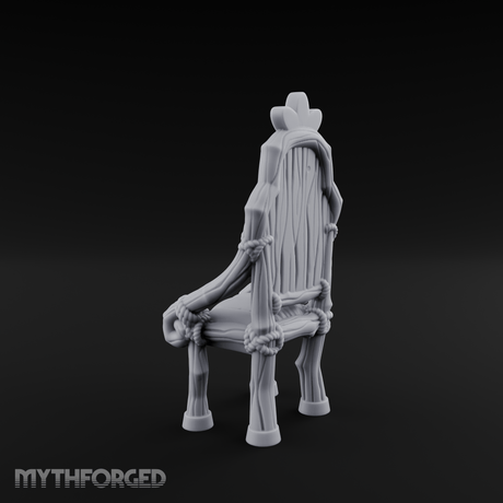 Shell-Backed Throne Chair Miniature for Dungeons and Dragons, Pathfinder or other TTRPGs