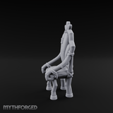 Shell-Backed Throne Chair Miniature for Dungeons and Dragons, Pathfinder or other TTRPGs