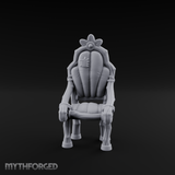 Shell-Backed Throne Chair Miniature for Dungeons and Dragons, Pathfinder or other TTRPGs
