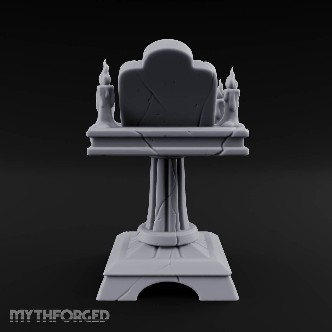 Tome-Crowned Altar Bookrest Miniature for Dungeons and Dragons, Pathfinder or other TTRPGs
