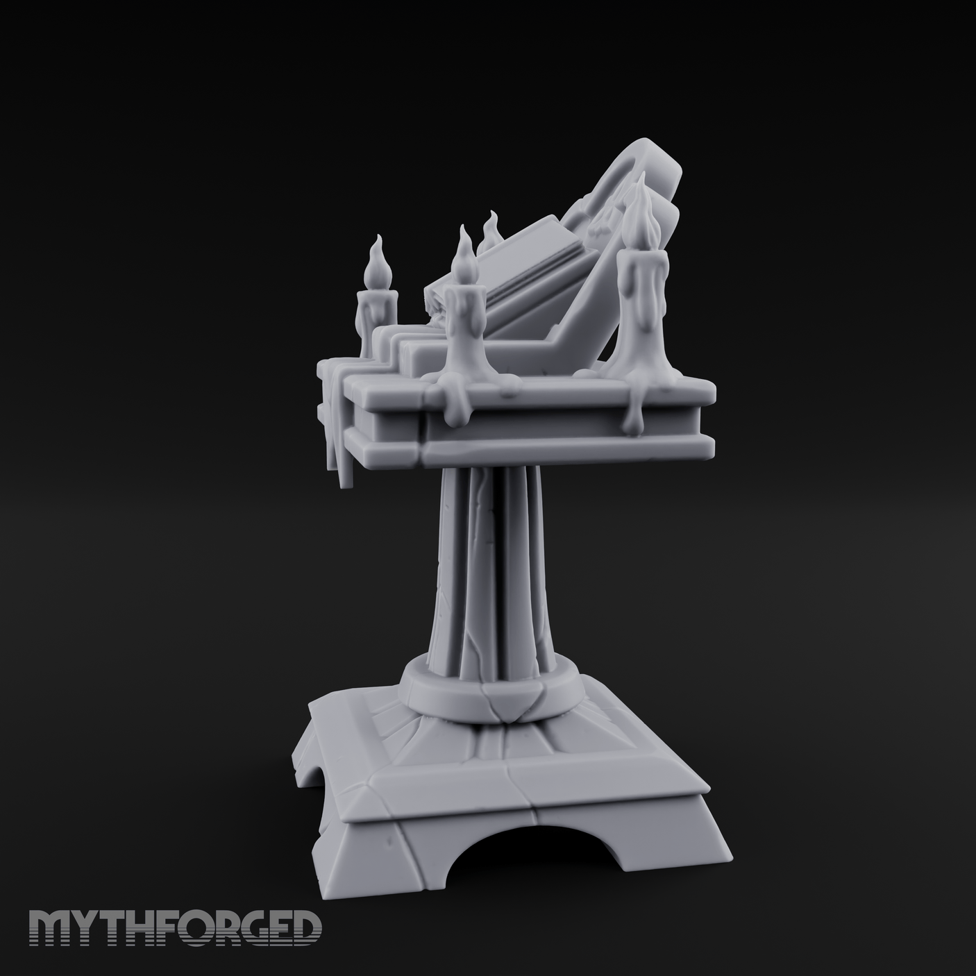 Tome-Crowned Altar Bookrest Miniature for Dungeons and Dragons, Pathfinder or other TTRPGs