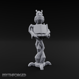 Demon-Perched Tome Pedestal Miniature for Dungeons and Dragons, Pathfinder or other TTRPGs