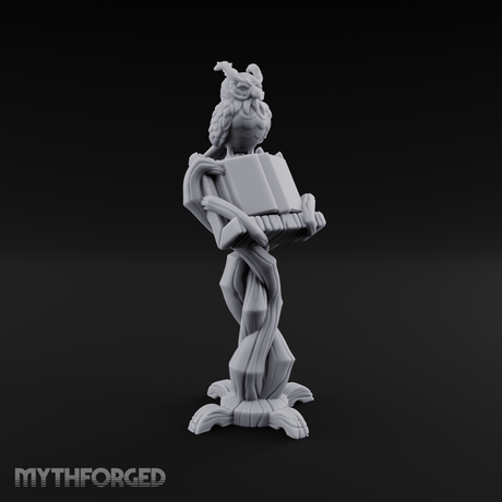 Demon-Perched Tome Pedestal Miniature for Dungeons and Dragons, Pathfinder or other TTRPGs