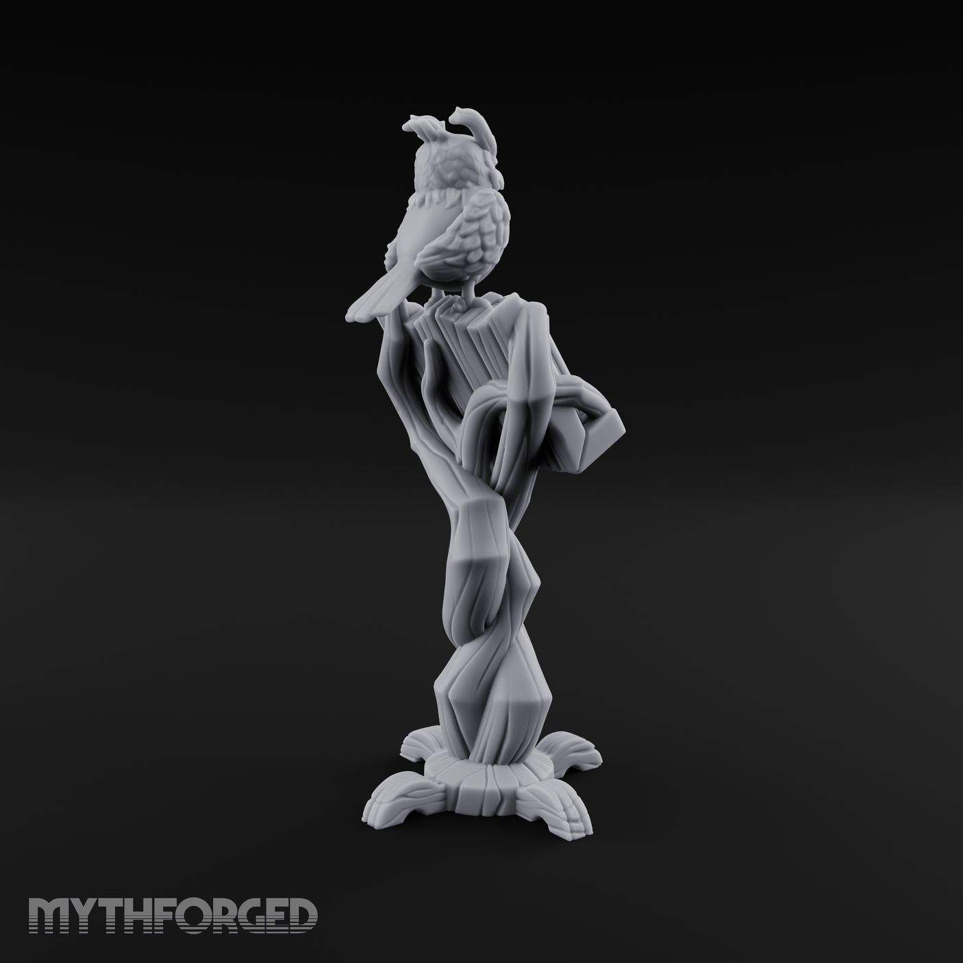 Demon-Perched Tome Pedestal Miniature for Dungeons and Dragons, Pathfinder or other TTRPGs