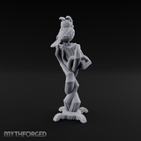 Demon-Perched Tome Pedestal Miniature for Dungeons and Dragons, Pathfinder or other TTRPGs