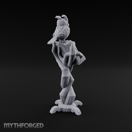 Demon-Perched Tome Pedestal Miniature for Dungeons and Dragons, Pathfinder or other TTRPGs