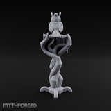 Demon-Perched Tome Pedestal Miniature for Dungeons and Dragons, Pathfinder or other TTRPGs