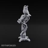 Demon-Perched Tome Pedestal Miniature for Dungeons and Dragons, Pathfinder or other TTRPGs
