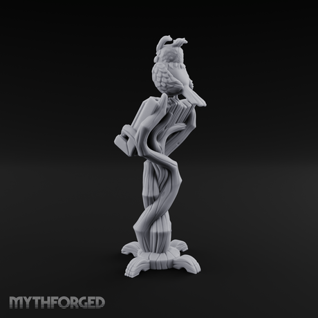 Demon-Perched Tome Pedestal Miniature for Dungeons and Dragons, Pathfinder or other TTRPGs