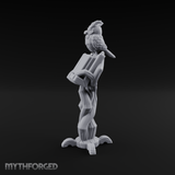 Demon-Perched Tome Pedestal Miniature for Dungeons and Dragons, Pathfinder or other TTRPGs
