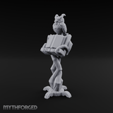 Demon-Perched Tome Pedestal Miniature for Dungeons and Dragons, Pathfinder or other TTRPGs