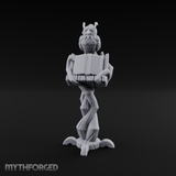 Demon-Perched Tome Pedestal Miniature for Dungeons and Dragons, Pathfinder or other TTRPGs