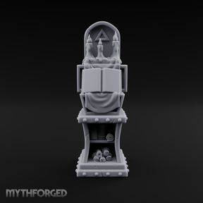 Candle-Lit Grimoire Pedestal Miniature for Dungeons and Dragons, Pathfinder or other TTRPGs