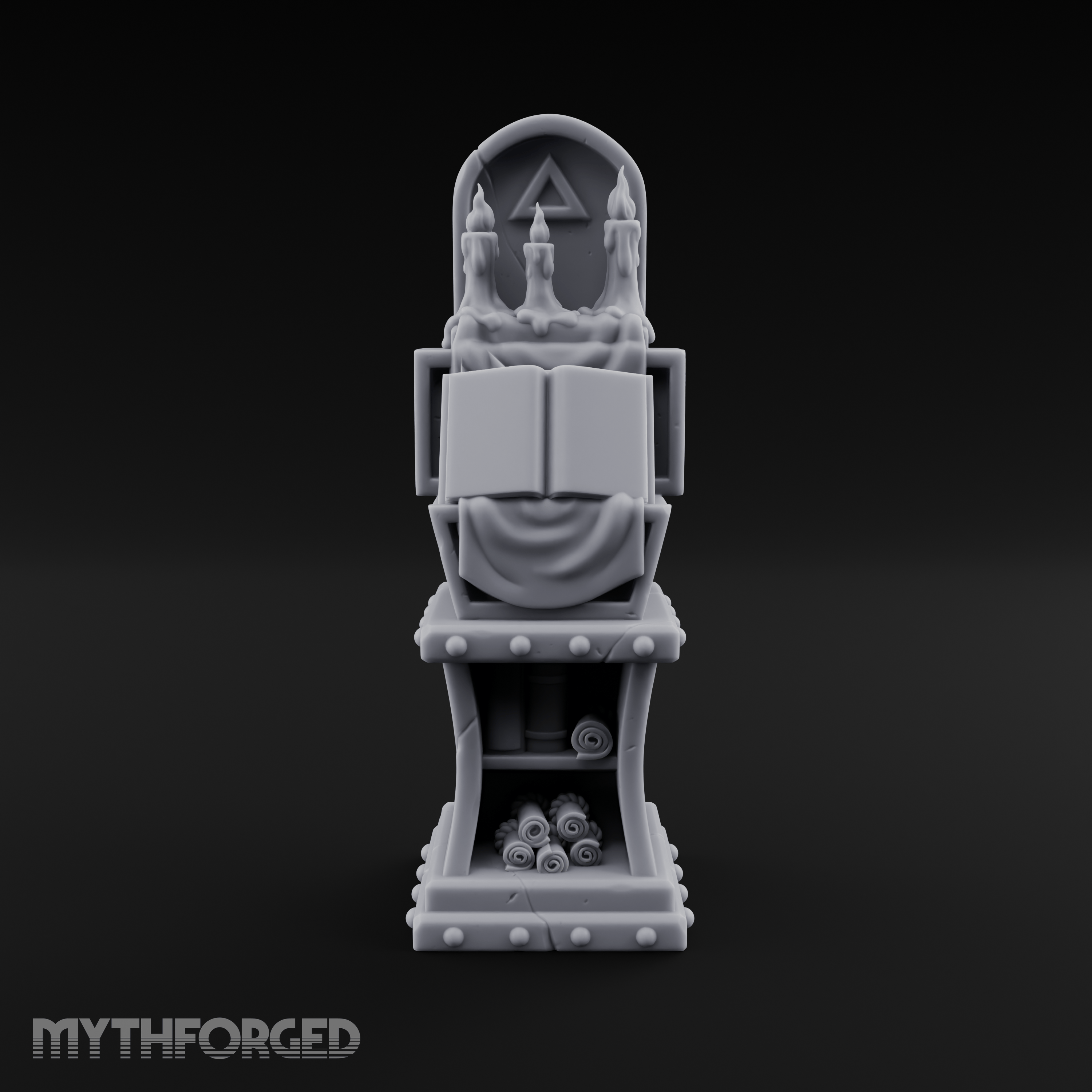 Candle-Lit Grimoire Pedestal