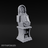 Candle-Lit Grimoire Pedestal Miniature for Dungeons and Dragons, Pathfinder or other TTRPGs