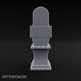 Candle-Lit Grimoire Pedestal Miniature for Dungeons and Dragons, Pathfinder or other TTRPGs