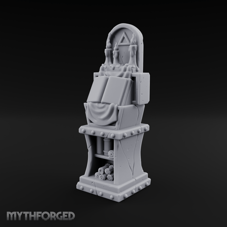 Candle-Lit Grimoire Pedestal Miniature for Dungeons and Dragons, Pathfinder or other TTRPGs