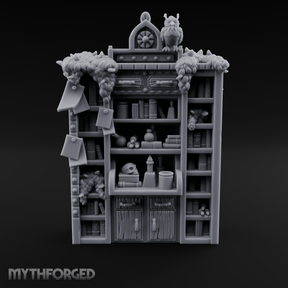 Stuffed Alchemist Bookshelf Miniature for Dungeons and Dragons, Pathfinder or other TTRPGs