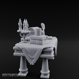 Cluttered Alchemist Desk A Miniature for Dungeons and Dragons, Pathfinder or other TTRPGs