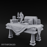 Cluttered Alchemist Desk A Miniature for Dungeons and Dragons, Pathfinder or other TTRPGs