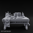 Cluttered Alchemist Desk B Miniature for Dungeons and Dragons, Pathfinder or other TTRPGs