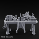 Cluttered Alchemist Desk C Miniature for Dungeons and Dragons, Pathfinder or other TTRPGs