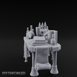 Cluttered Alchemist Desk C Miniature for Dungeons and Dragons, Pathfinder or other TTRPGs