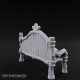 Ornate Velvet Sofa Miniature for Dungeons and Dragons, Pathfinder or other TTRPGs
