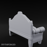 Tufted Noble's Parlor Loveseat Miniature for Dungeons and Dragons, Pathfinder or other TTRPGs