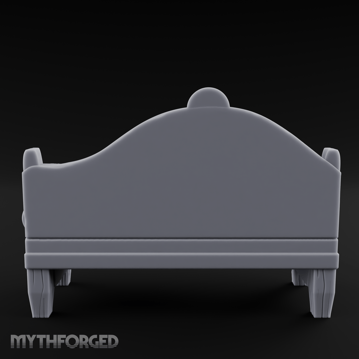 Tufted Noble's Parlor Loveseat Miniature for Dungeons and Dragons, Pathfinder or other TTRPGs