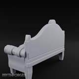 Tufted Noble's Parlor Loveseat Miniature for Dungeons and Dragons, Pathfinder or other TTRPGs