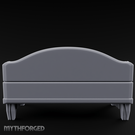 Tufted Noble's Loveseat Miniature for Dungeons and Dragons, Pathfinder or other TTRPGs