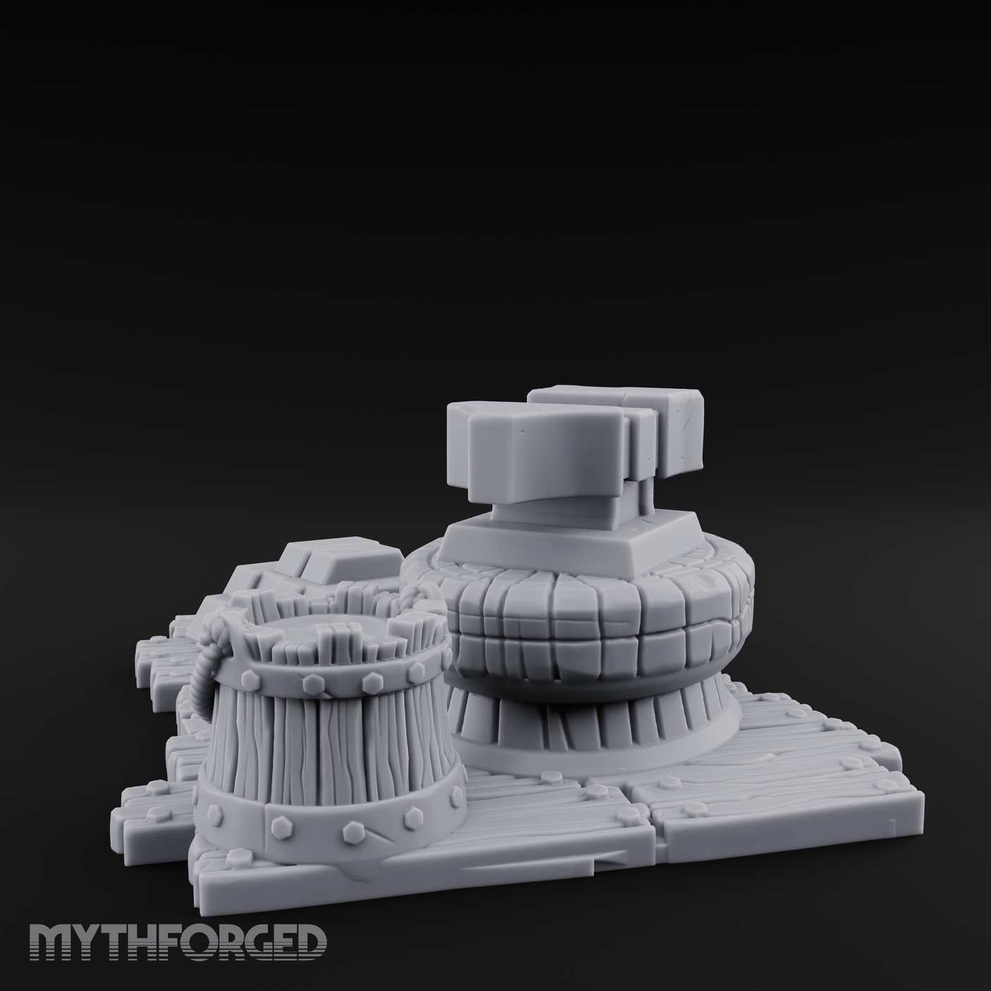 Rope-Coiled Anvil Miniature for Dungeons and Dragons, Pathfinder or other TTRPGs