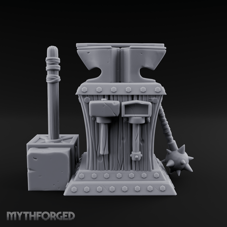 Riveted-Steel Forge Anvil Miniature for Dungeons and Dragons, Pathfinder or other TTRPGs