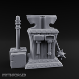 Riveted-Steel Forge Anvil Miniature for Dungeons and Dragons, Pathfinder or other TTRPGs