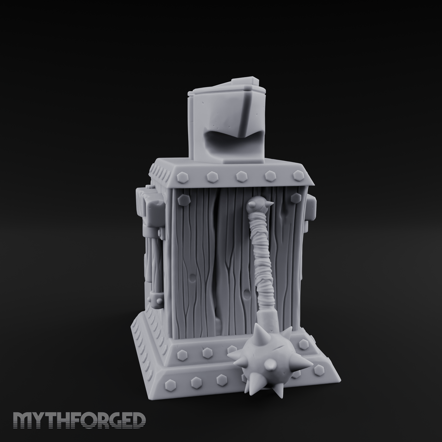 Riveted-Steel Forge Anvil Miniature for Dungeons and Dragons, Pathfinder or other TTRPGs